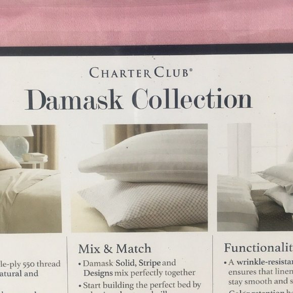 new CHERRY BLOSSOM PINK Charter Club 550 TC Cotton CAL KING Extra-Deep Sheet Set - Picture 7 of 11